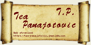 Tea Panajotović vizit kartica